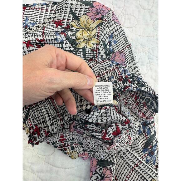 Live 4 Truth women’s S floral crop blouse balloon sleeves - Picture 9 of 10